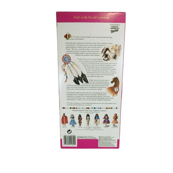 Native American Barbie Second Edition 1993 Dolls of the World Collection Vintage - Picture 3 of 6